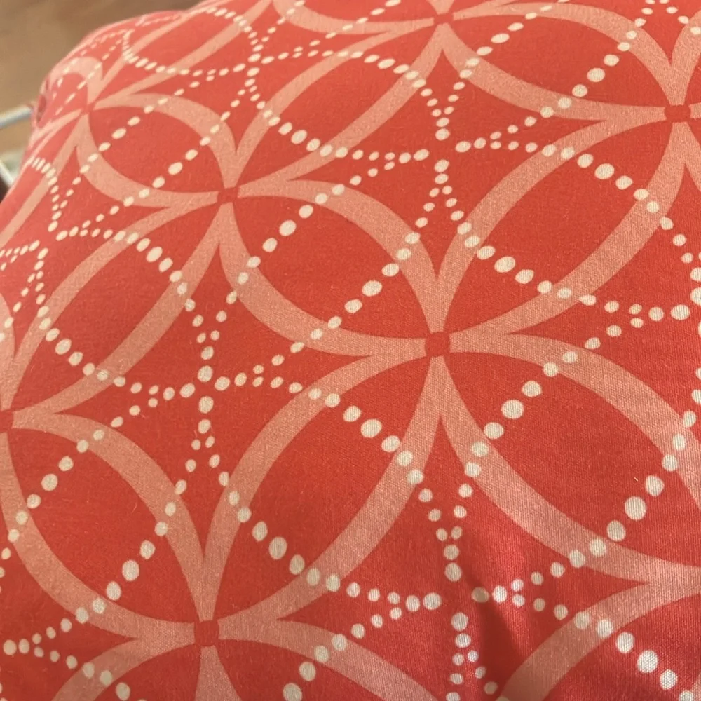 Mainstays Coral and White Decorative Pillow 12 x 16